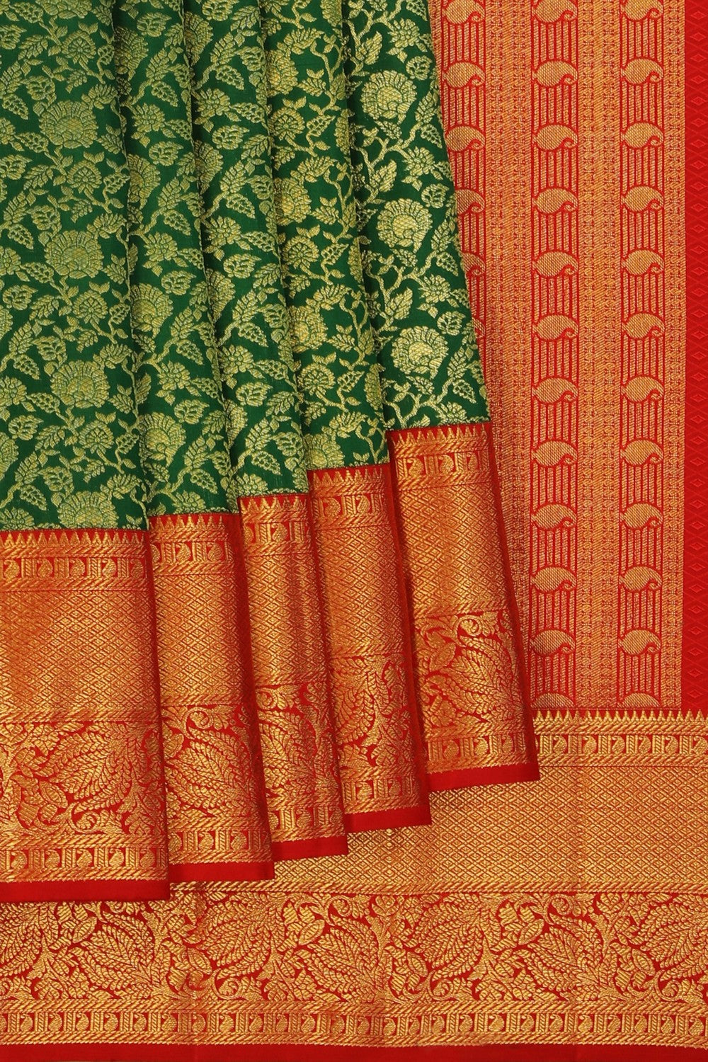 Image of Kanchipattu Brocade Green Saree